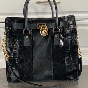 Michael Kors Hamilton mixed leather tote